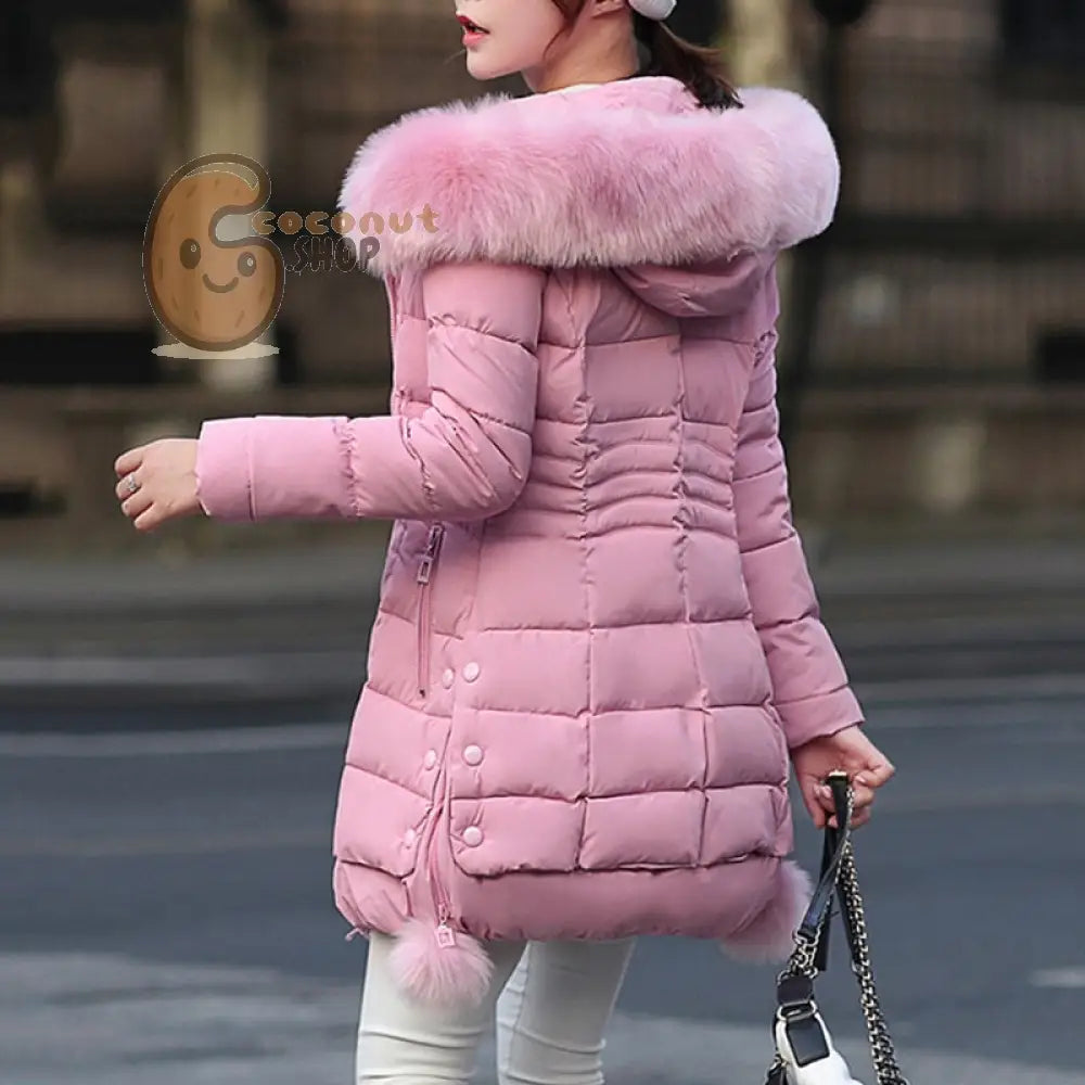 Winter Parka: Faux Fur Down Jacket