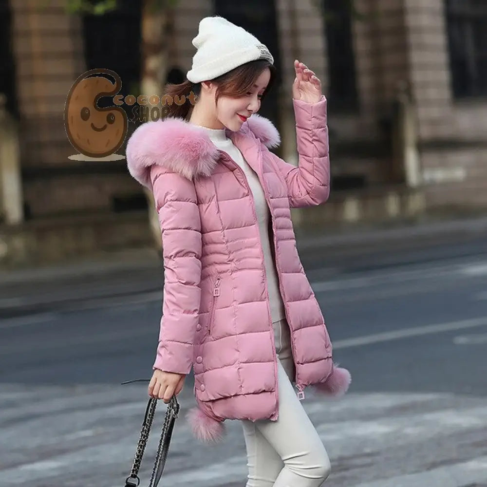 Winter Parka: Faux Fur Down Jacket