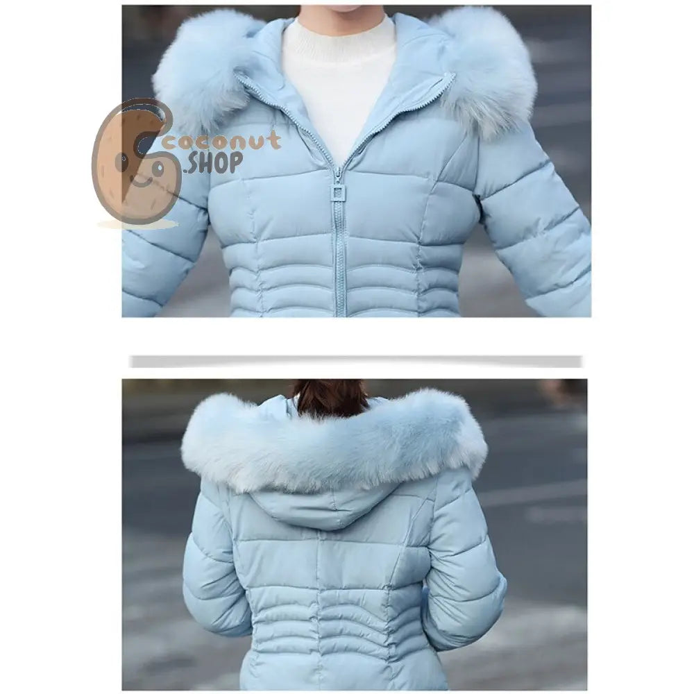 Winter Parka: Faux Fur Down Jacket